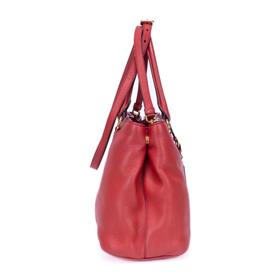 Prada Vitello Phoenix Tote en Red Cuero de ternero - Image 5