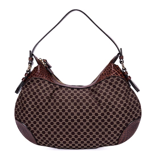 Celine Vintage Blason Hobo en Brown Cuero de ternero - Image 4