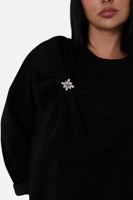 Jersey oversize con lazo contrastado negro en el lateral - Image 2