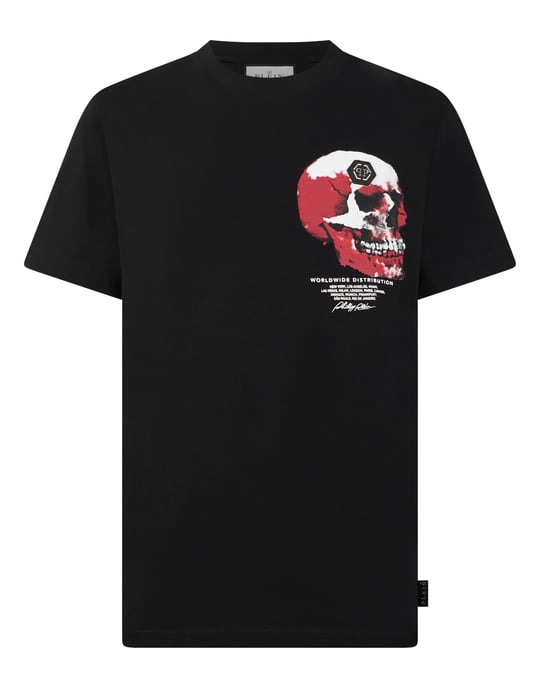 Roundneck T-Shirt Puffy Red Skull Skull - Image 1