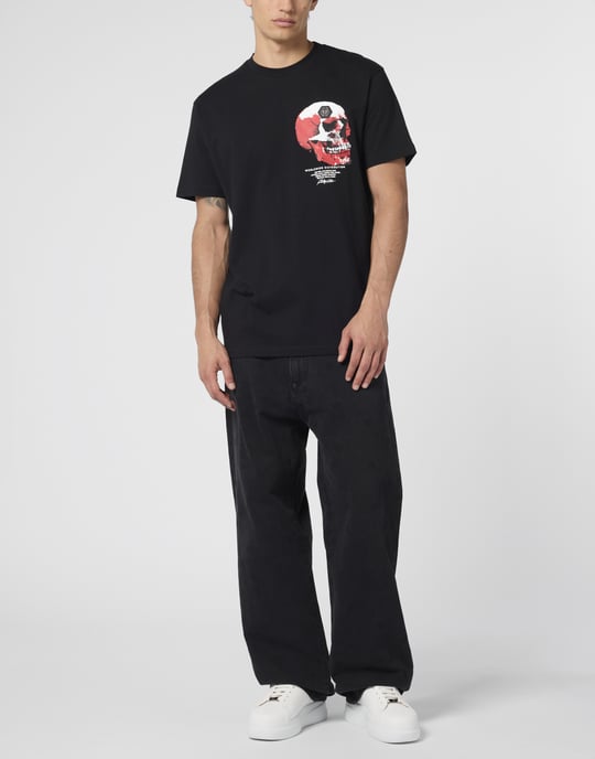 Roundneck T-Shirt Puffy Red Skull Skull - Image 4