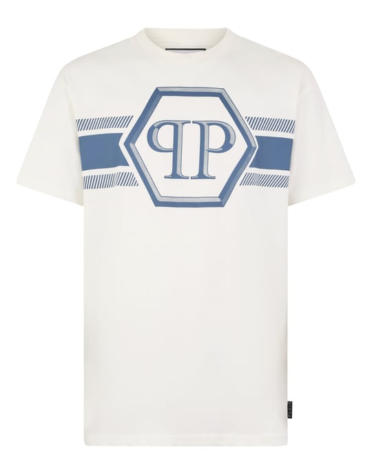Round Neck T-Shirt Hexagon Line - Image 1