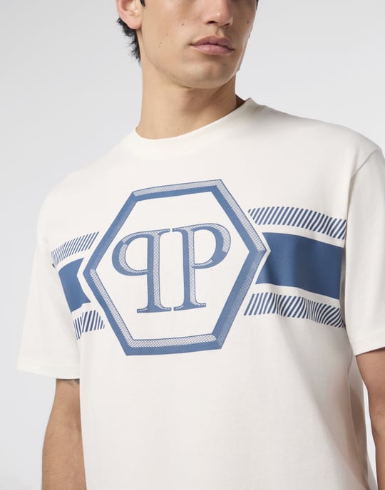Round Neck T-Shirt Hexagon Line - Image 3