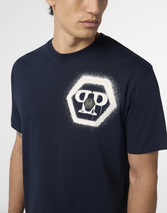 Round Neck T-Shirt Spray Hexagon - Image 3
