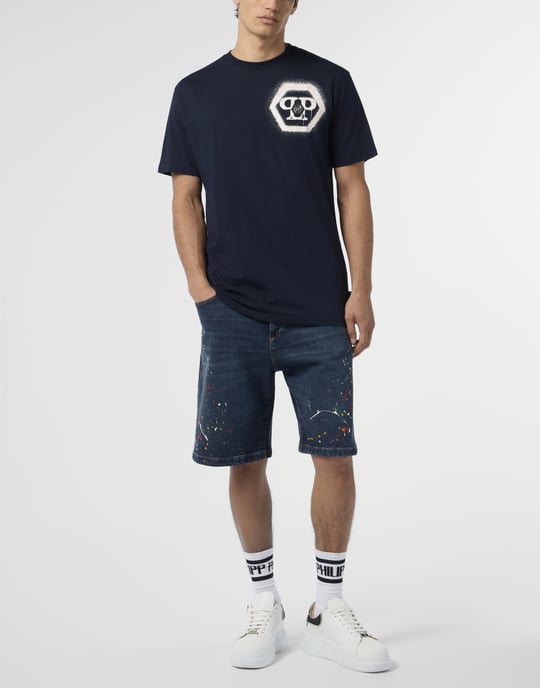 Round Neck T-Shirt Spray Hexagon - Image 4