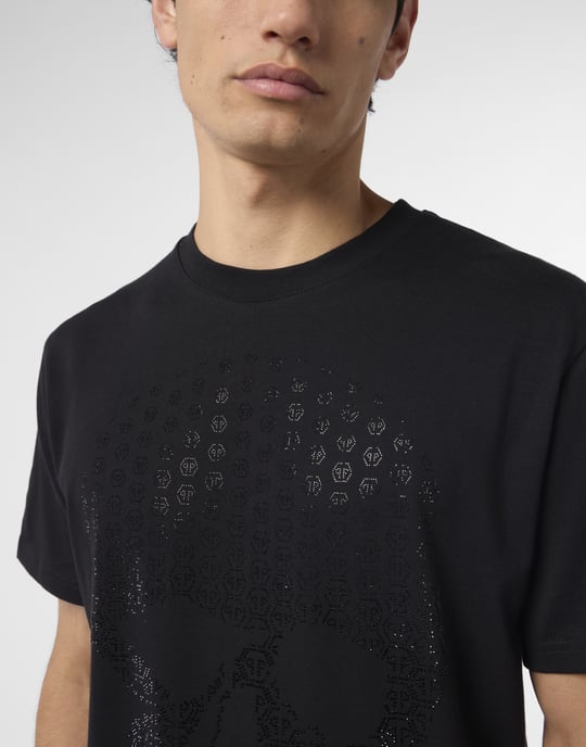 Round Neck T-Shirt Skull Strass Skull Strass - Image 3