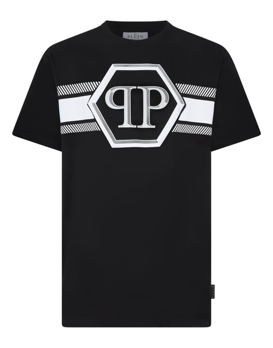 Round Neck T-Shirt Hexagon Line - Image 1