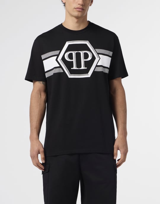 Round Neck T-Shirt Hexagon Line - Image 2