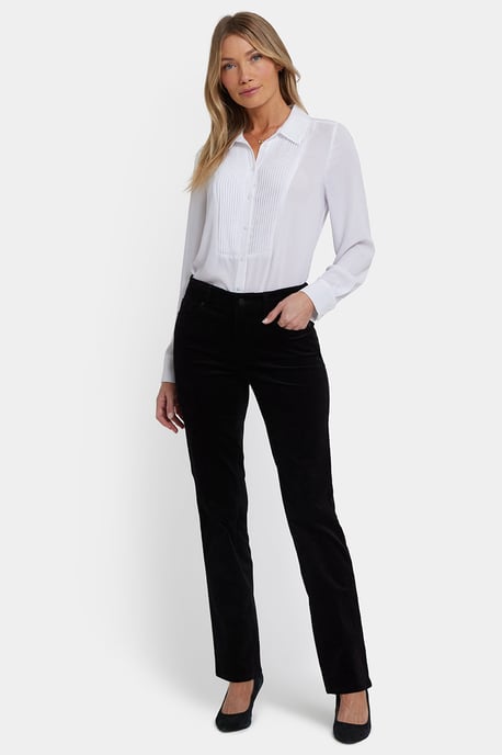 Pantalones Rectos Marilyn en Terciopelo | Negro - Image 1