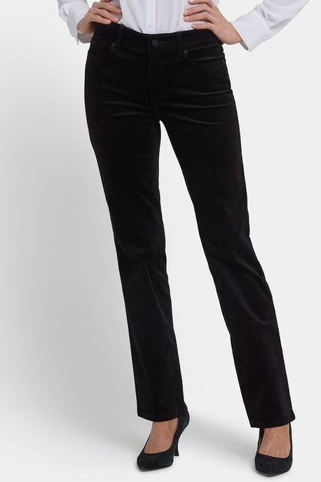 Pantalones Rectos Marilyn en Terciopelo | Negro - Image 3