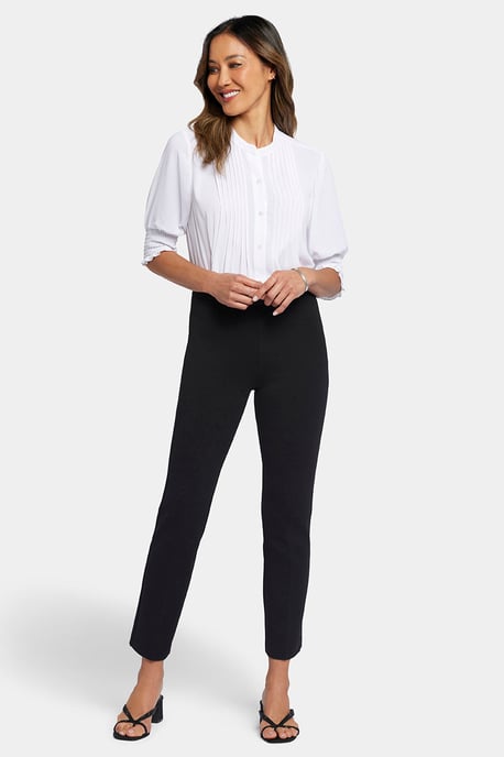 Pantalón Tobillo Sculpt-Her™ Recto con Cintura Elástica | Negro - Image 3