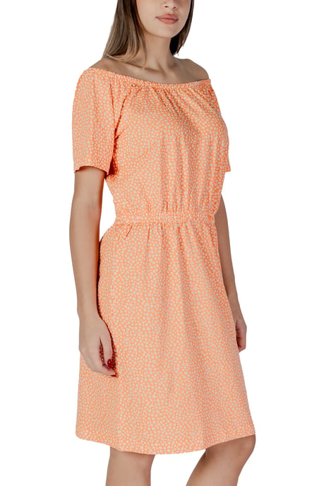 Vestido mini de hombros al descubierto con mangas cortas - Image 3