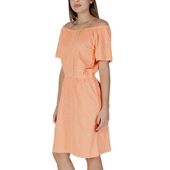 Vestido mini de hombros al descubierto con mangas cortas - Image 4