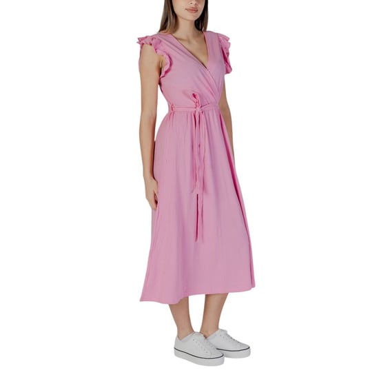 Vestido Midi Casual con Mangas Volantes y Cierre Cruzado - Image 4