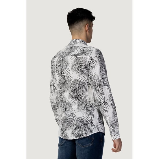 Camisa de lino estampada con cuello mao - Image 3