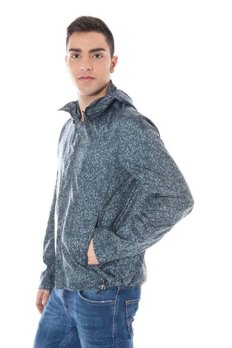 Chaqueta con capucha de estampado moteado - Image 2