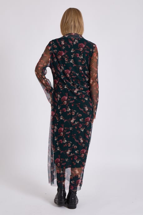 Vestido midi estampado de malla - Image 4