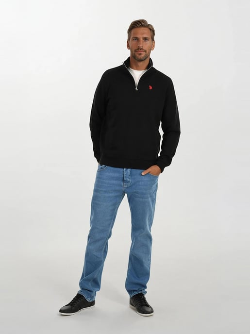 Jersey Half-Zip para hombre U.S. POLO ASSN. USJaaspa de algodón y viscosa - Image 3