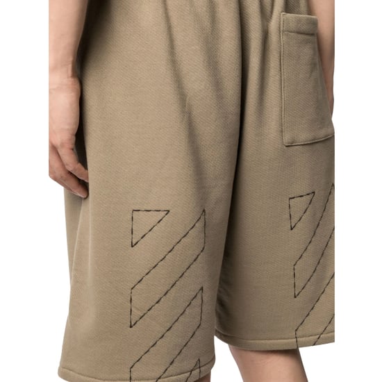 Pantalones Cortos Deportivos Off-white Off Stitch Skate Beige - Image 4