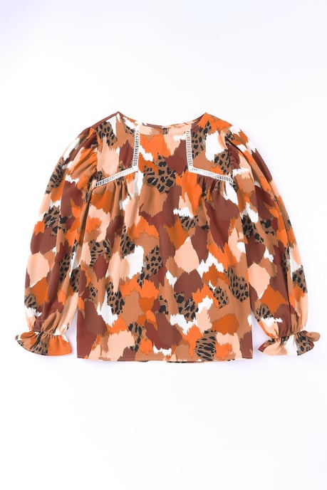 Blusa de Manga Larga Estampada Abstracta - Image 3