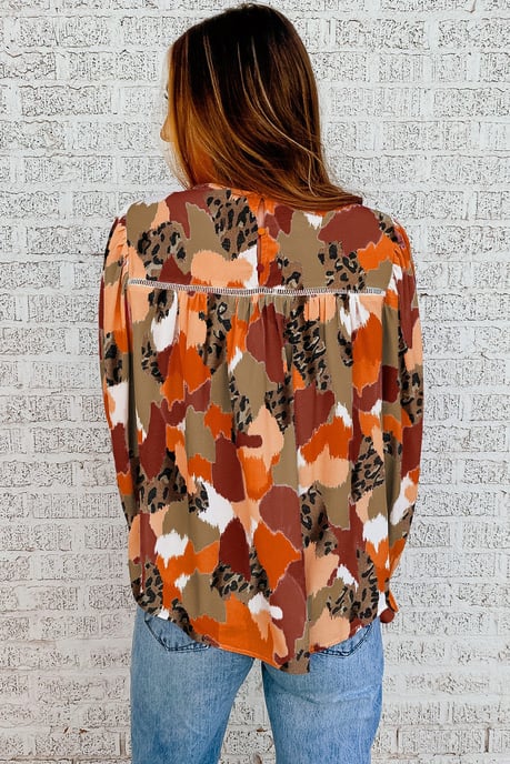 Blusa de Manga Larga Estampada Abstracta - Image 4