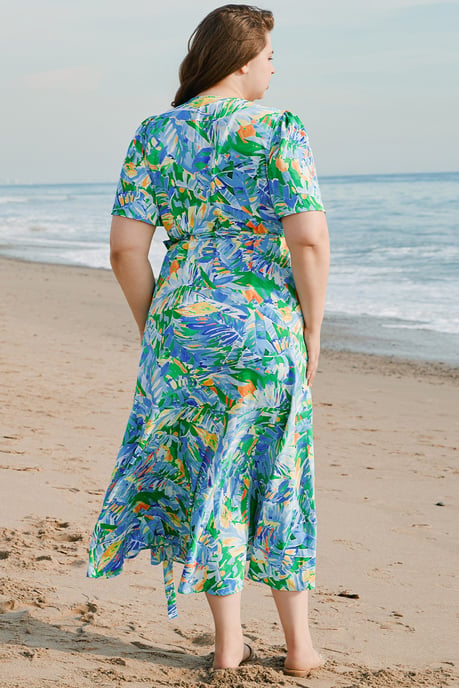 Vestido Envolvente Floral Tropical Talla Extra - Image 2