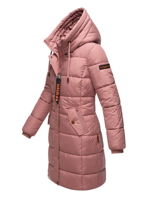 Marikoo abrigo de invierno mujer – Largo acolchado con capucha y bolsillos - Image 3