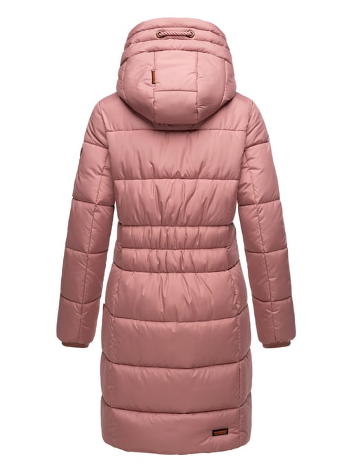 Marikoo abrigo de invierno mujer – Largo acolchado con capucha y bolsillos - Image 5