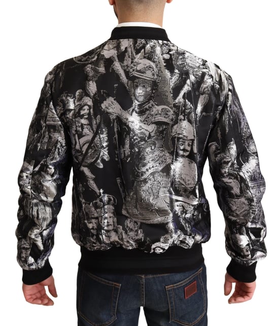 Chaqueta Bomber de Estampado Barroco - Image 3