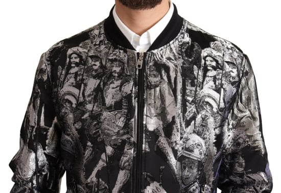 Chaqueta Bomber de Estampado Barroco - Image 4