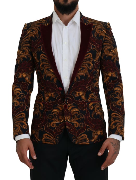 Blazer de Terciopelo con Estampado Barroco Modelo Kos2113 - Image 1