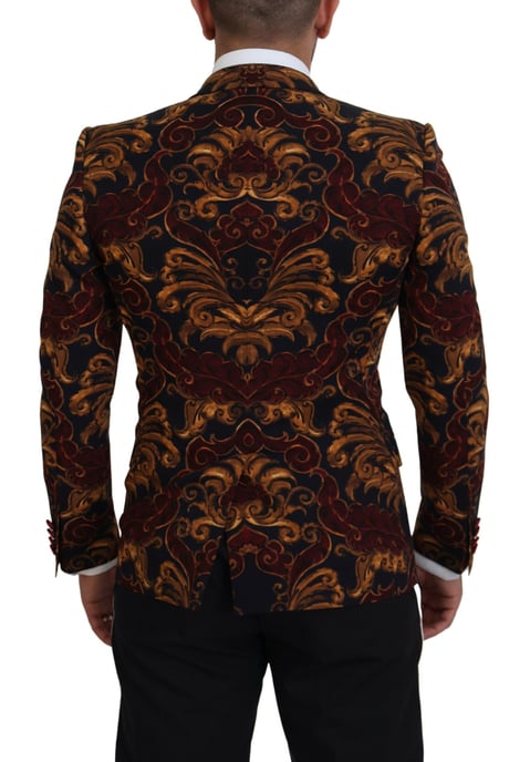 Blazer de Terciopelo con Estampado Barroco Modelo Kos2113 - Image 3