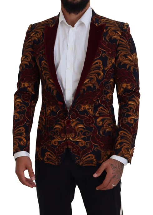 Blazer de Terciopelo con Estampado Barroco Modelo Kos2113 - Image 5