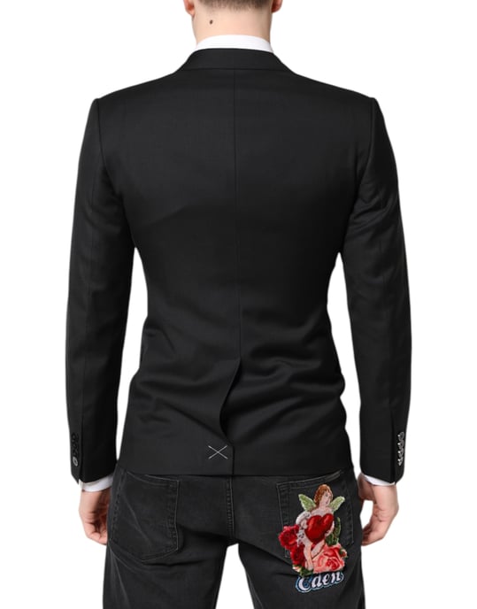 Chaqueta de traje entallada de doble botonadura - Image 4