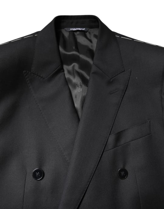 Chaqueta de traje entallada de doble botonadura - Image 5