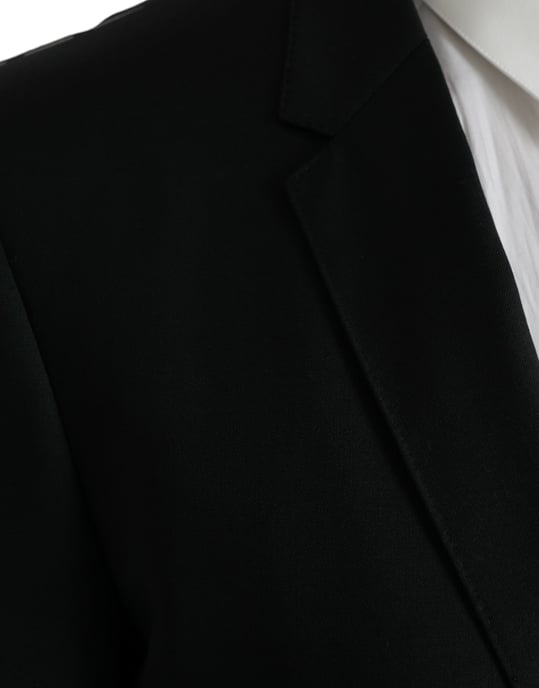 Blazer de Corte Clásico Negro Sólido - Image 5