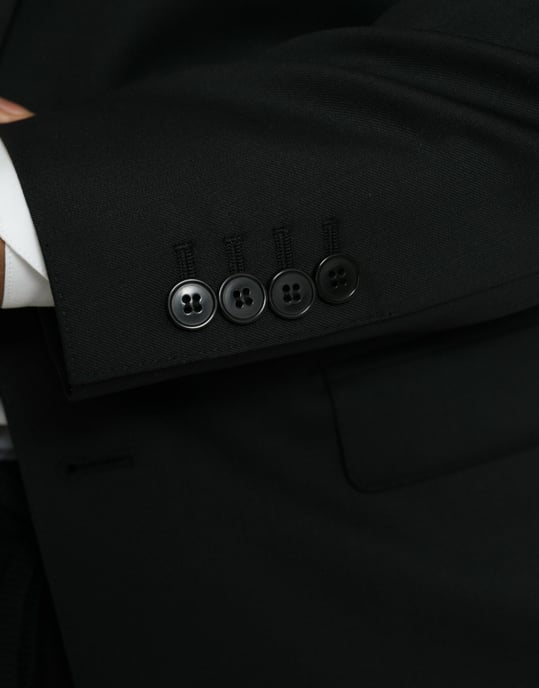 Blazer de Corte Clásico Negro Sólido - Image 6