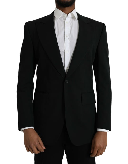Blazer Clásico Ajuste Sólido Negro - Image 1