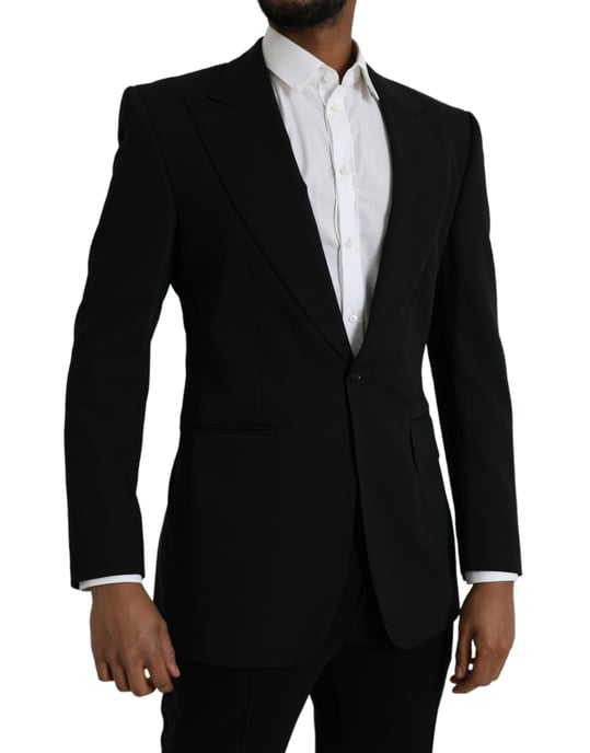 Blazer Clásico Ajuste Sólido Negro - Image 2