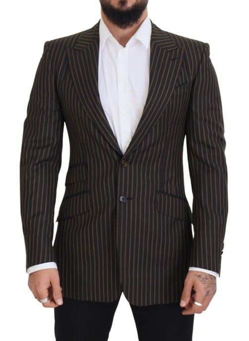 Blazer de Rayas Verticales Ropa Formal Clásica - Image 1