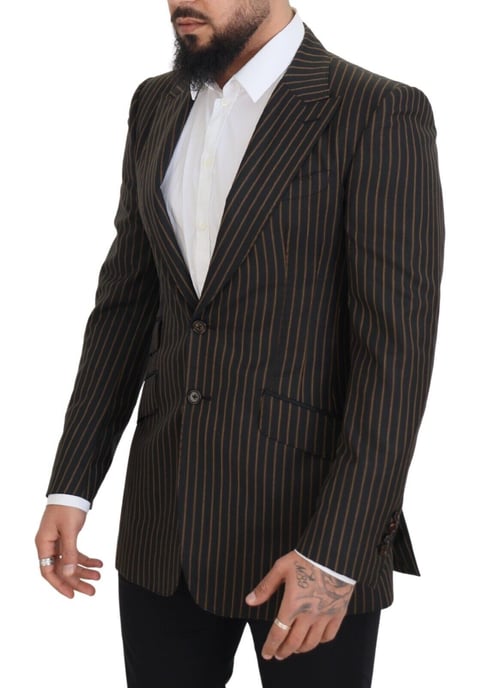 Blazer de Rayas Verticales Ropa Formal Clásica - Image 2