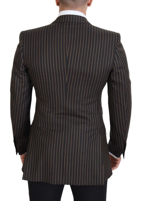 Blazer de Rayas Verticales Ropa Formal Clásica - Image 3