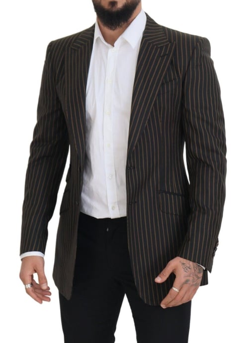 Blazer de Rayas Verticales Ropa Formal Clásica - Image 5