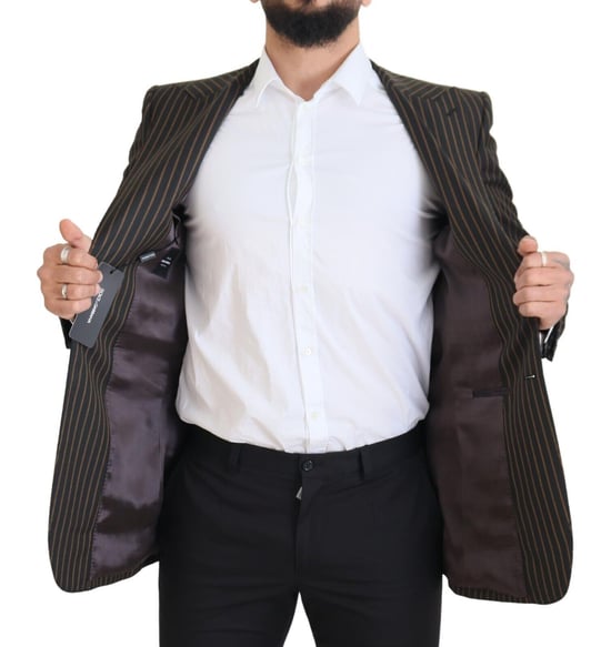 Blazer de Rayas Verticales Ropa Formal Clásica - Image 6