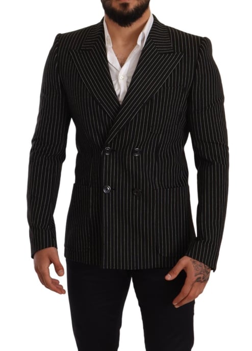 Blazer de Rayas Verticales Doble Pecho - Image 1