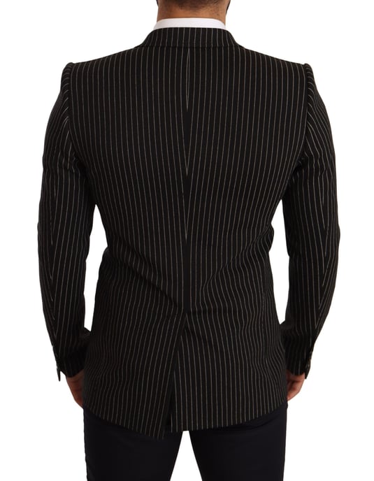 Blazer de Rayas Verticales Doble Pecho - Image 3