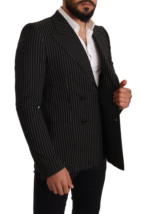Blazer de Rayas Verticales Doble Pecho - Image 5