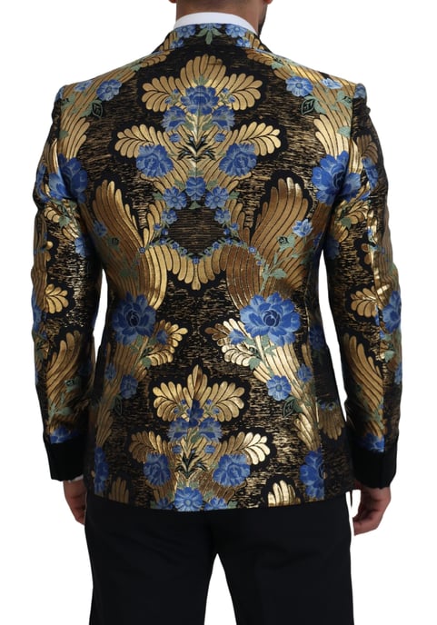 Blazer de brocado floral de doble botonadura - Image 3
