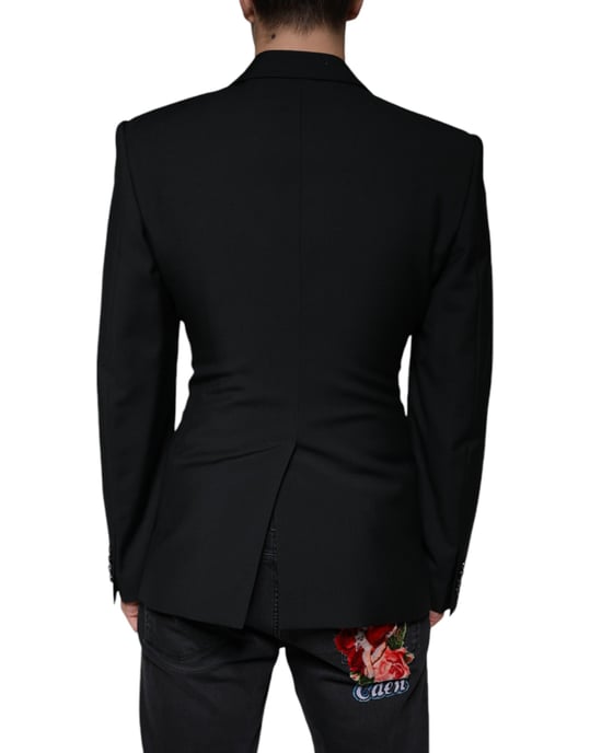 Blazer con Contraste en Blanco y Negro Jkt4073 - Image 4