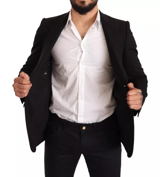 Blazer Clásico Ajustado Negro - Image 5